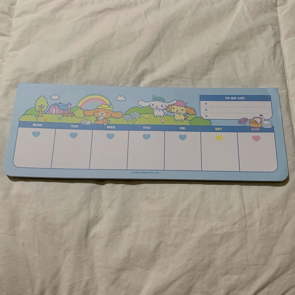 Blue Cinnamoroll Sanrio Weekly Planner Pad
